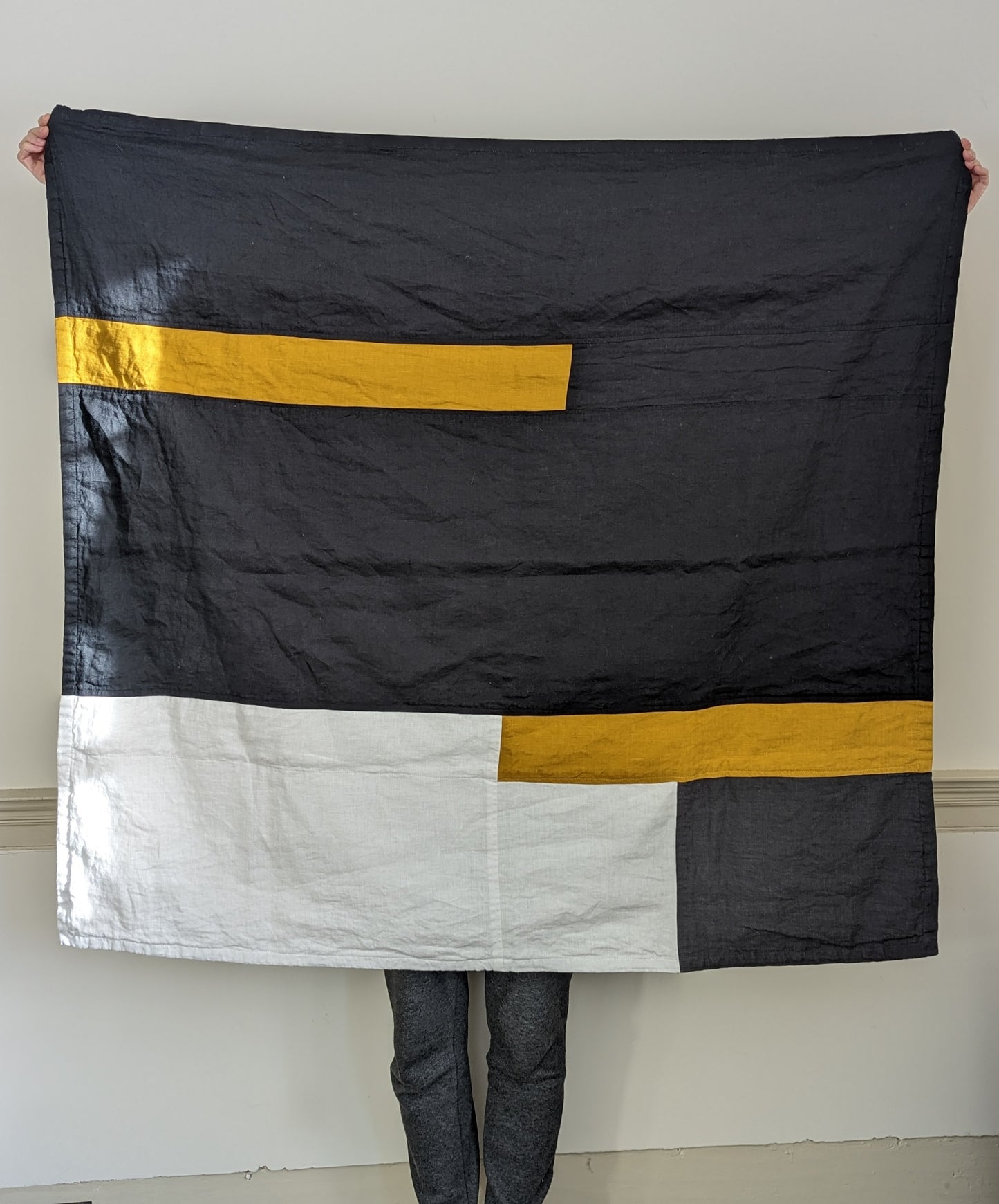 Linen Color Block Throws