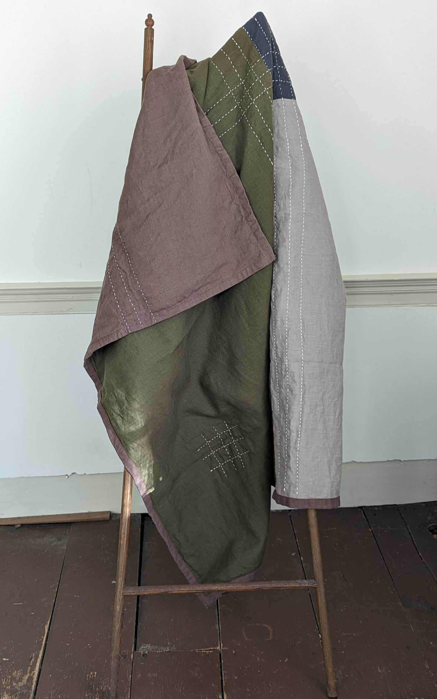 Linen Color Block Throws