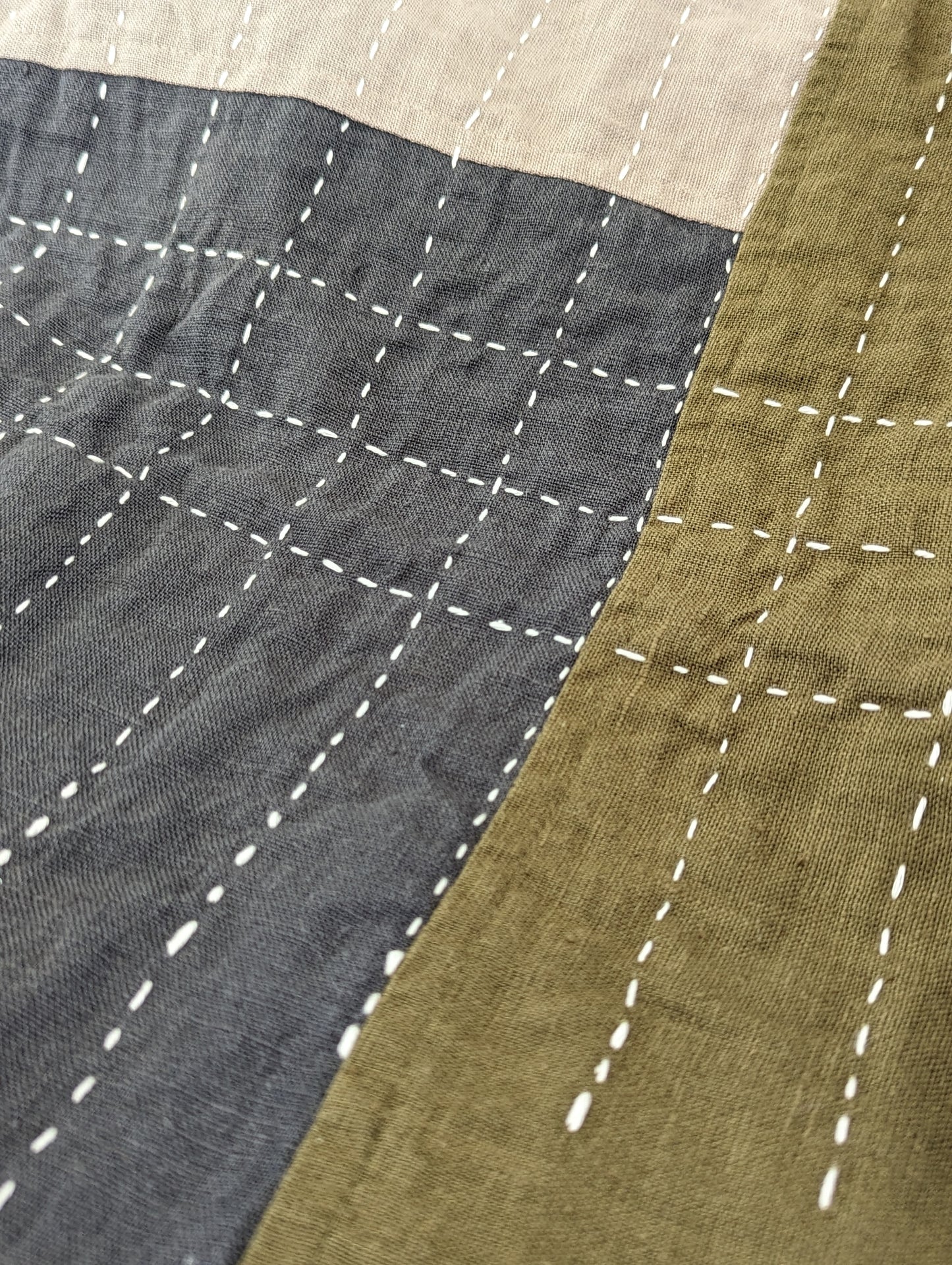 Linen Color Block Throws
